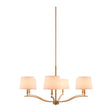 Modern European furniture - White Linen 6-Light Chandelier - www.oroa.com