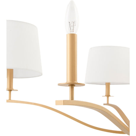 Modern European furniture - White Linen 6-Light Chandelier - www.oroa.com