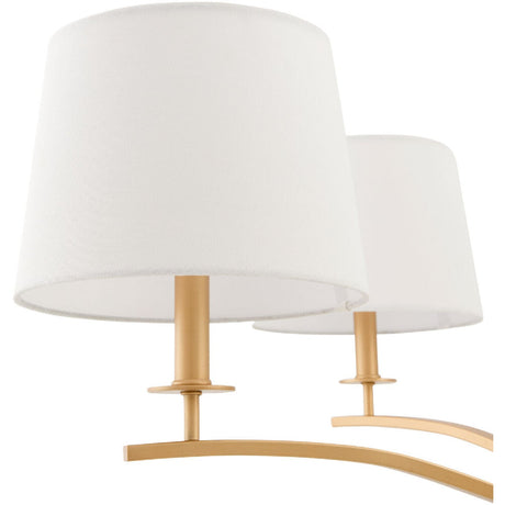 Modern European furniture - White Linen 6-Light Chandelier - www.oroa.com