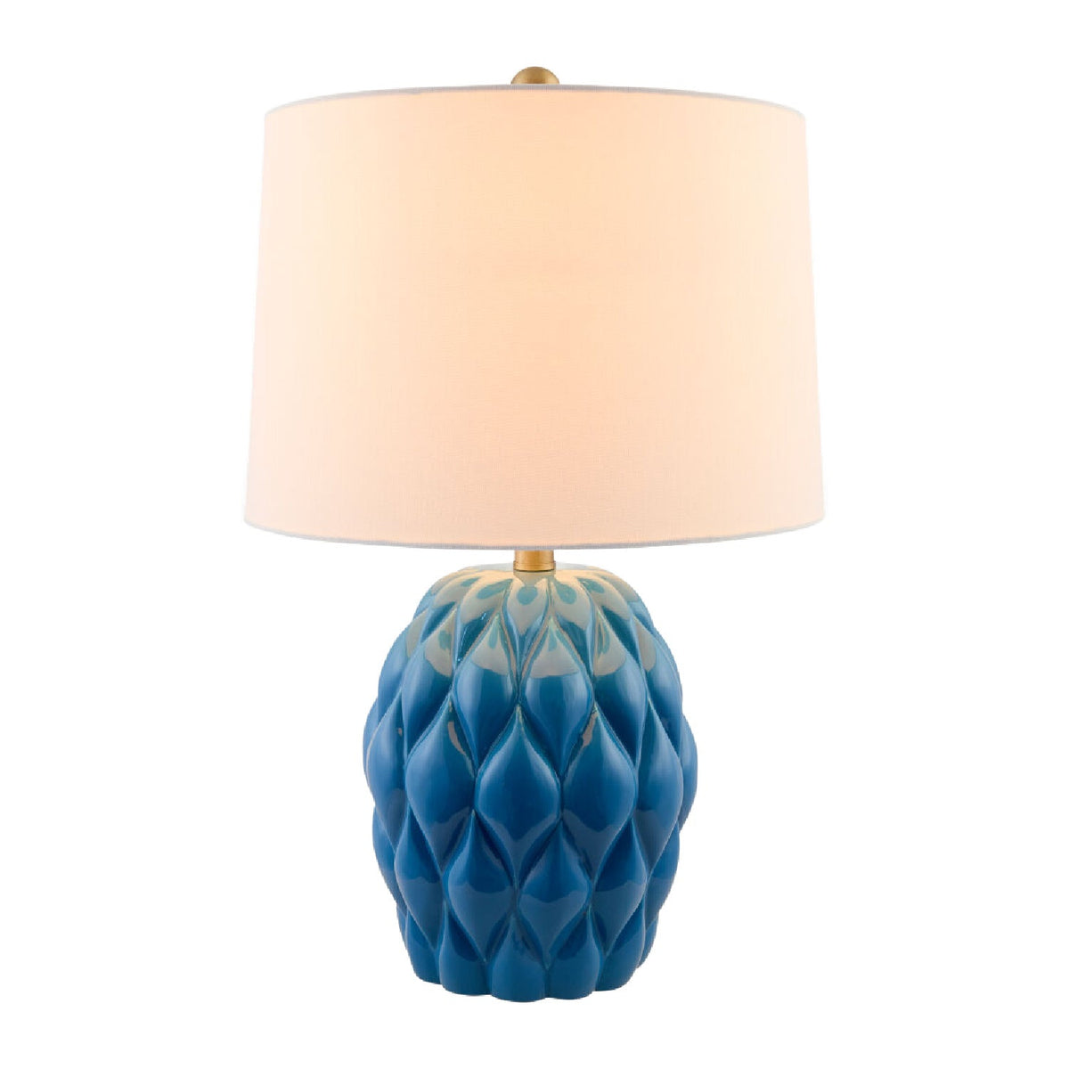 Modern European furniture - Reliefed Ceramic Accent Table Lamp - www.oroa.com