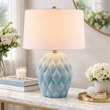 Modern European furniture - Reliefed Ceramic Accent Table Lamp - www.oroa.com
