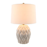 Modern European furniture - Reliefed Ceramic Accent Table Lamp - www.oroa.com
