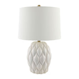 Modern European furniture - Reliefed Ceramic Accent Table Lamp - www.oroa.com