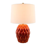 Modern European furniture - Reliefed Ceramic Accent Table Lamp - www.oroa.com