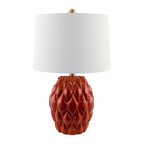 Modern European furniture - Reliefed Ceramic Accent Table Lamp - www.oroa.com