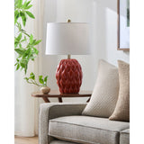 Modern European furniture - Reliefed Ceramic Accent Table Lamp - www.oroa.com