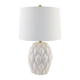 Modern European furniture - Reliefed Ceramic Accent Table Lamp - www.oroa.com
