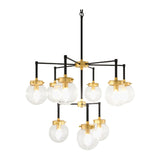 Modern European furniture - 9-Light Clear Glass Chandelier - www.oroa.com