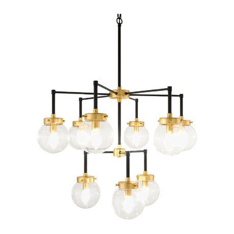 Modern European furniture - 9-Light Clear Glass Chandelier - www.oroa.com