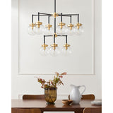 Modern European furniture - 9-Light Clear Glass Chandelier - www.oroa.com