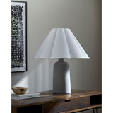 Modern European furniture - White Cotton Concrete Table Lamp - www.oroa.com