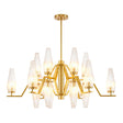 Modern European furniture - Ribbed Glass 18-Light Chandelier - www.oroa.com