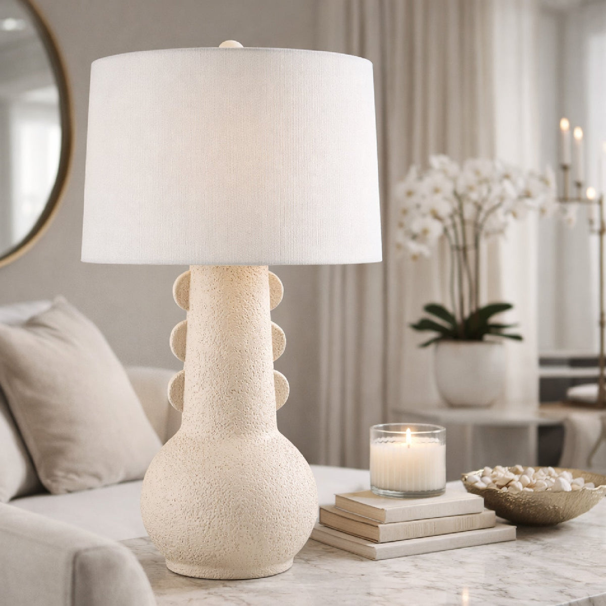 Modern European furniture -  Painted Base Table Lamp - www.oroa.com