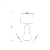 Modern European furniture -  Painted Base Table Lamp - www.oroa.com