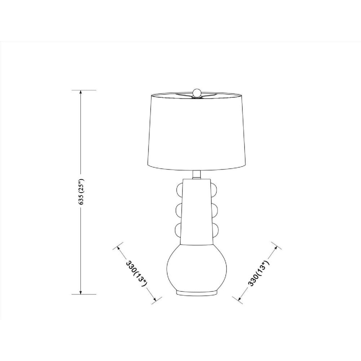 Modern European furniture -  Painted Base Table Lamp - www.oroa.com