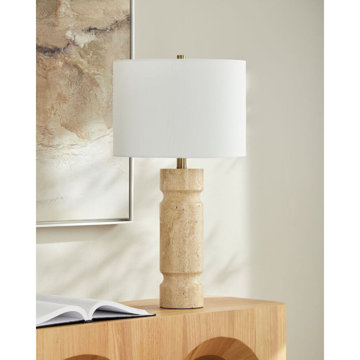 Modern European furniture - White Jute Accent Table Lamp - www.oroa.com