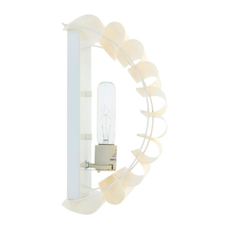 Modern European furniture -Scalloped Beige Linen Wall Lamp - www.oroa.com