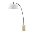 Modern European furniture - White Linen Tilted Floor Lamp - www.oroa.com