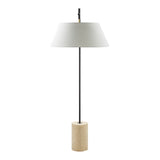 Modern European furniture - White Linen Tilted Floor Lamp - www.oroa.com