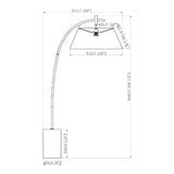 Modern European furniture - White Linen Tilted Floor Lamp - www.oroa.com