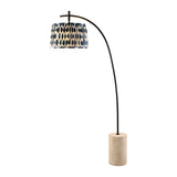 Modern European furniture - Patterned Blue Linen Floor Lamp - www.oroa.com