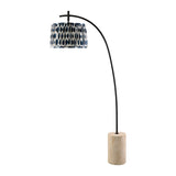 Modern European furniture - Patterned Blue Linen Floor Lamp - www.oroa.com