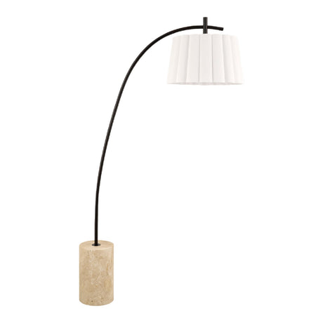 Modern European furniture - White Linen Scalloped Floor Lamp - www.oroa.com