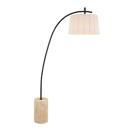 Modern European furniture - White Linen Scalloped Floor Lamp - www.oroa.com
