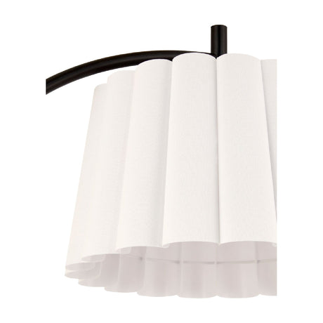 Modern European furniture - White Linen Scalloped Floor Lamp - www.oroa.com