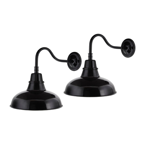 Modern European furniture -  Metal Shade Outdoor Wall Lamps (2) - www.oroa.com
