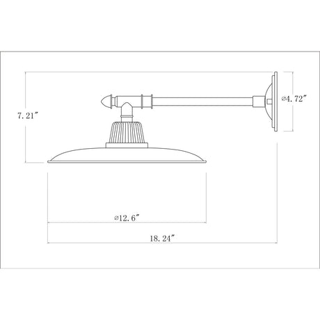 Modern European furniture -  Metal Plate Shade Wall Lamps (2) - www.oroa.com