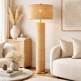 Modern European furniture - Woven Rattan Accent Floor Lamp - www.oroa.com