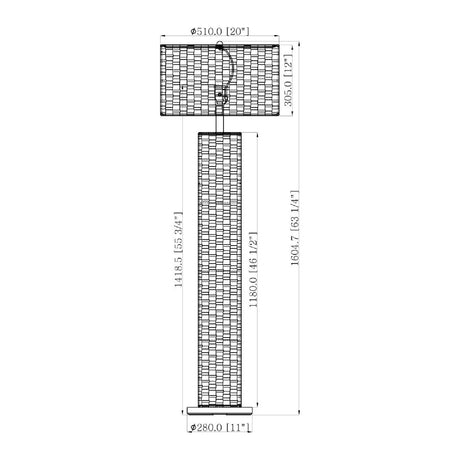 Modern European furniture - Woven Rattan Accent Floor Lamp - www.oroa.com