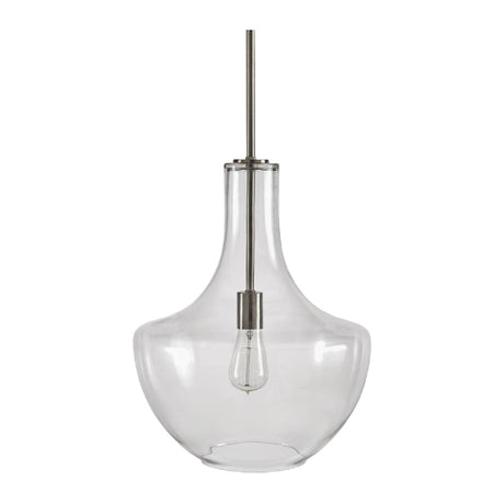Modern European furniture - Clear Glass Silver Pendant Light - www.oroa.com