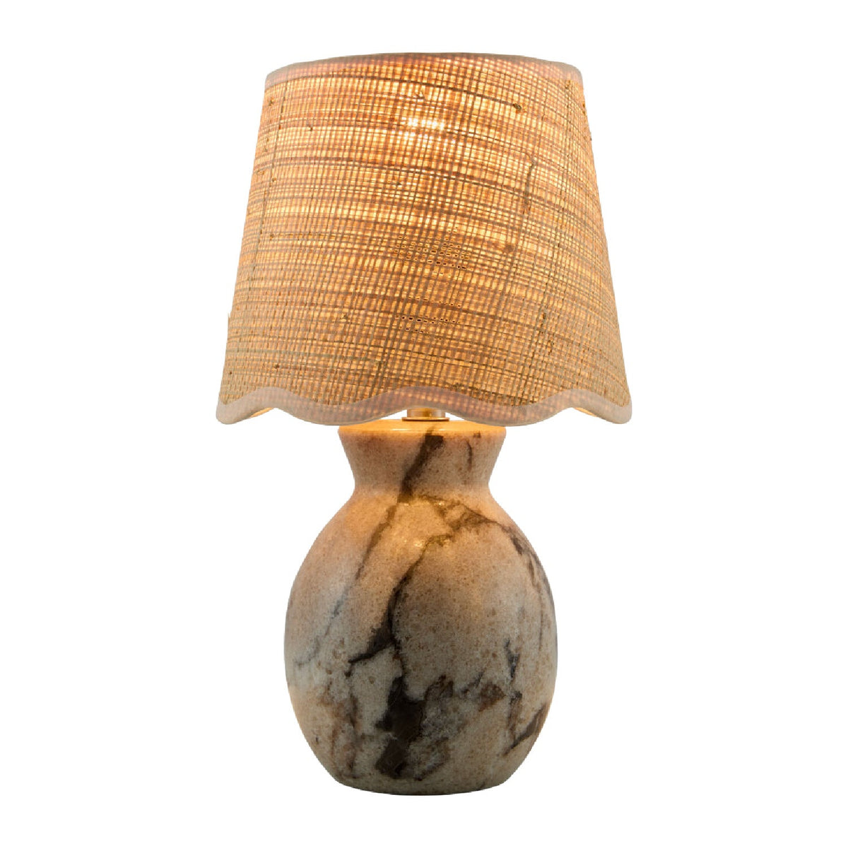 Modern European furniture - Natural Brown Marble Table Lamp - www.oroa.com