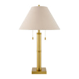 Modern European furniture - Taupe Linen Accent Table Lamp - www.oroa.com