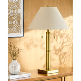 Modern European furniture - Taupe Linen Accent Table Lamp - www.oroa.com