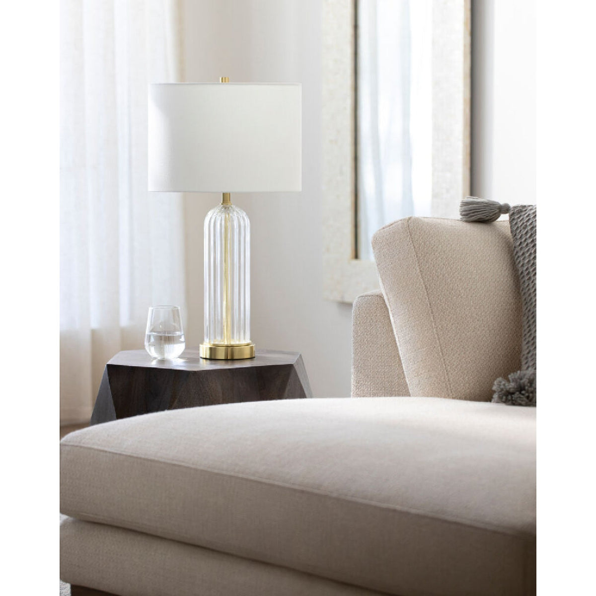 Modern European furniture - Glass Base Accent Table Lamp - www.oroa.com