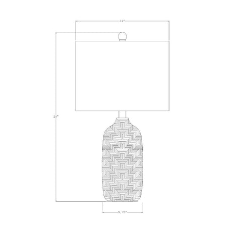 Modern European furniture - Glazed White Ceramic Table Lamp - www.oroa.com