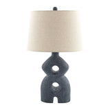 Modern European furniture - Black Sculptured Base Table Lamp - www.oroa.com