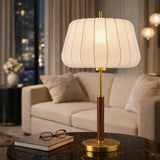 Modern European furniture - White Cotton Accent Table Lamp - www.oroa.com