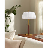 Modern European furniture - White Cotton Accent Table Lamp - www.oroa.com