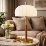 Modern European furniture - White Cotton Accent Table Lamp - www.oroa.com