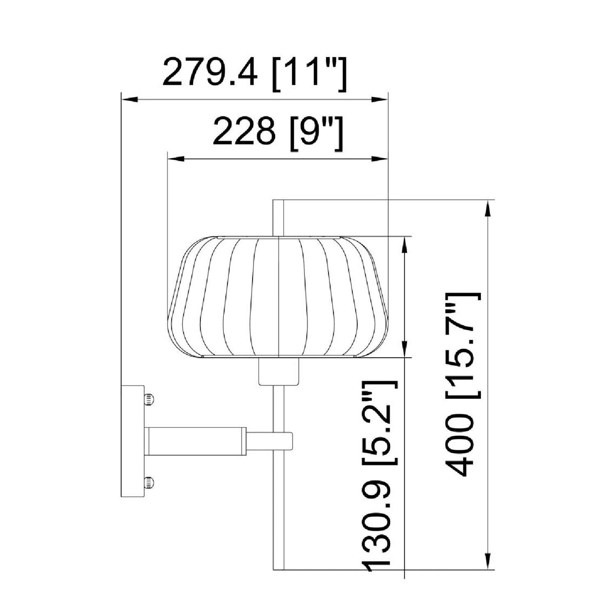 Modern European furniture - White Cotton Accent Wall Lamp - www.oroa.com