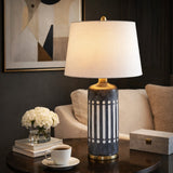 Modern European furniture - Gray Cement Accent Table Lamp - www.oroa.com