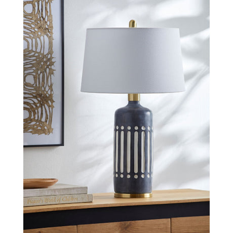 Modern European furniture - Gray Cement Accent Table Lamp - www.oroa.com
