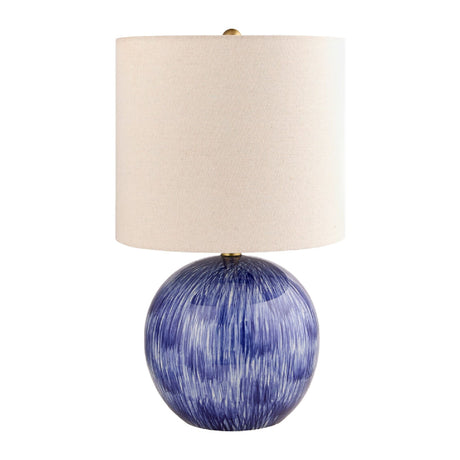 Modern European furniture - Glazed Blue Ceramic Table Lamp - www.oroa.com