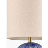 Modern European furniture - Glazed Blue Ceramic Table Lamp - www.oroa.com