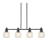 Modern European furniture - 4-Light Glass Linear Chandelier - www.oroa.com