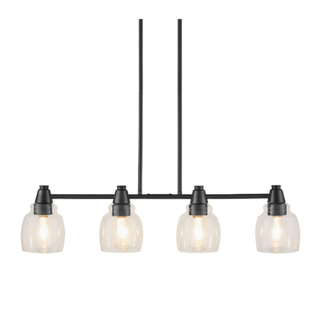 Modern European furniture - 4-Light Glass Linear Chandelier - www.oroa.com